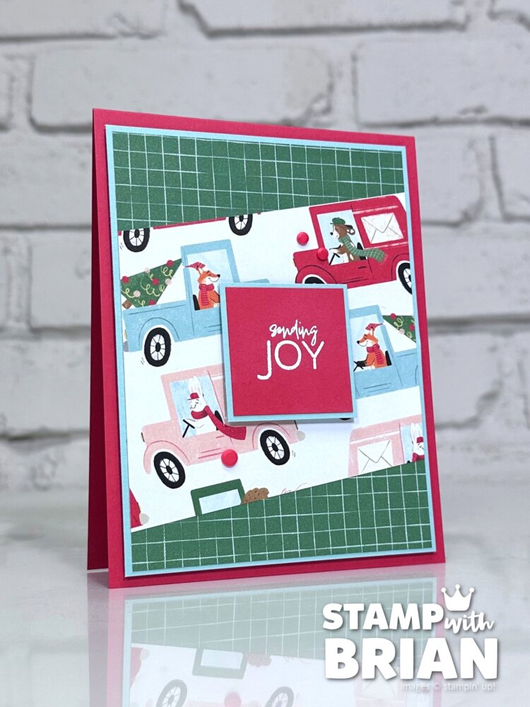 North Pole Delivery Specialty Designer Series Paper, Stampin' Up!, Brian King, Cute Christmas card