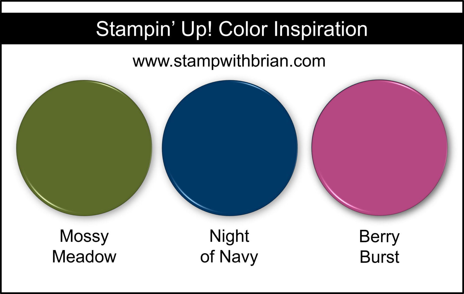 Stampin' Up! Color Inspiration - Mossy Meadow, Night of Navy, Berry Burst Stampin' Up! Color Inspiration - Mossy Meadow, Night of Navy, Berry Burst