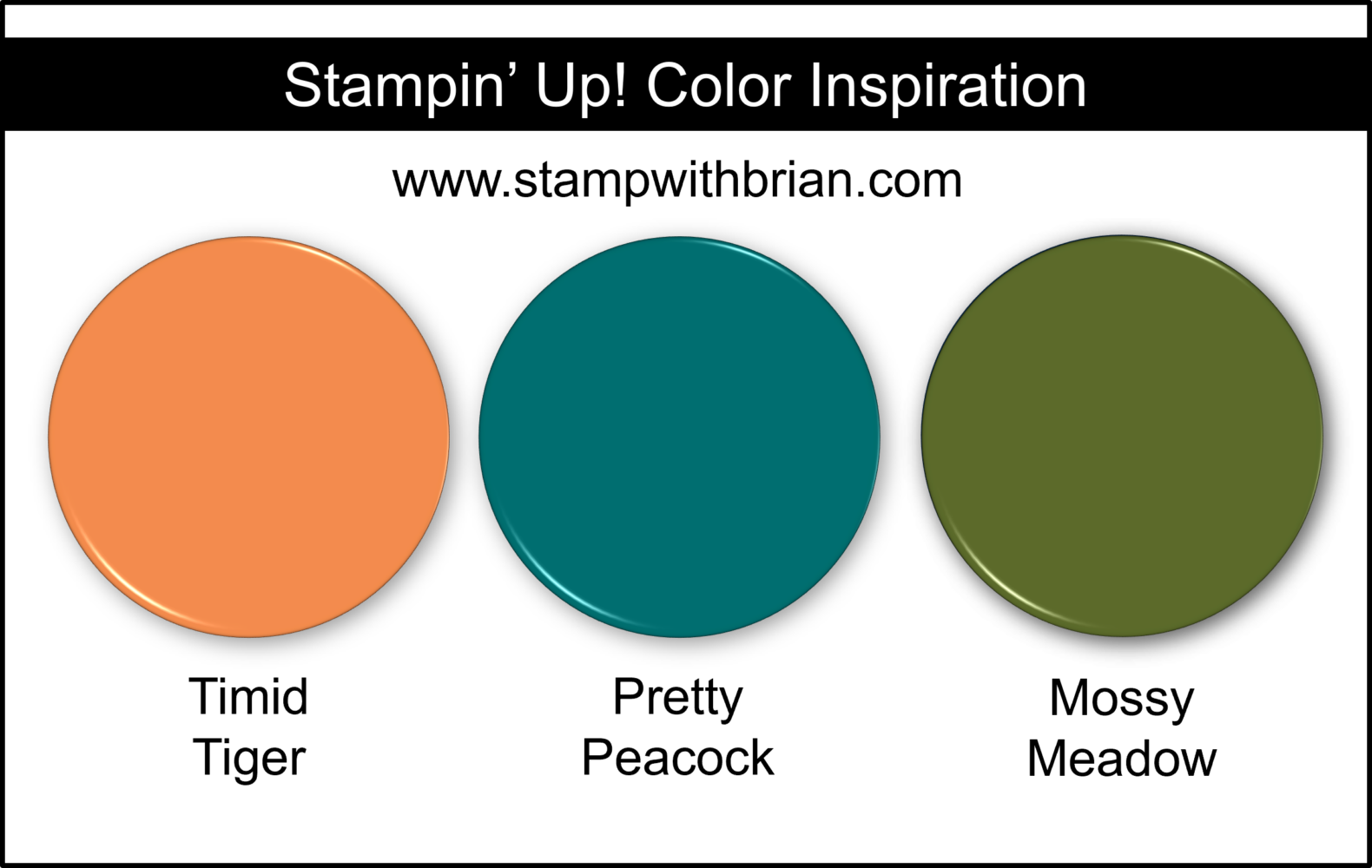 Stampin' Up! Color Inspiration - Timid Tiger, Pretty Peacock, Mossy Meadow Stampin' Up! Color Inspiration - Timid Tiger, Pretty Peacock, Mossy Meadow