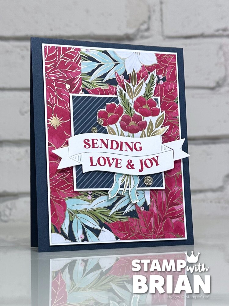 Traditional Labels Bundle, Traditions of Christmas Specialty Designer Series Paper, Stampin' Up!, Brian King, Christmas card