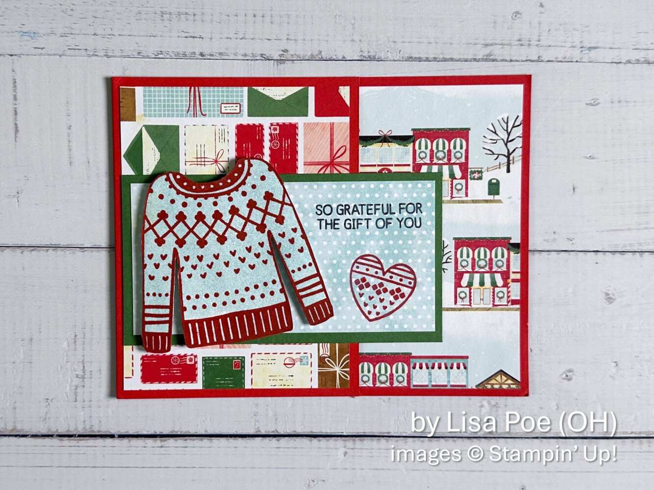by Lisa Poe, Holiday One-for-One Card Swap, Stampin' Up! - 1 of 2 by Lisa Poe, Holiday One-for-One Card Swap, Stampin' Up! - 1 of 2