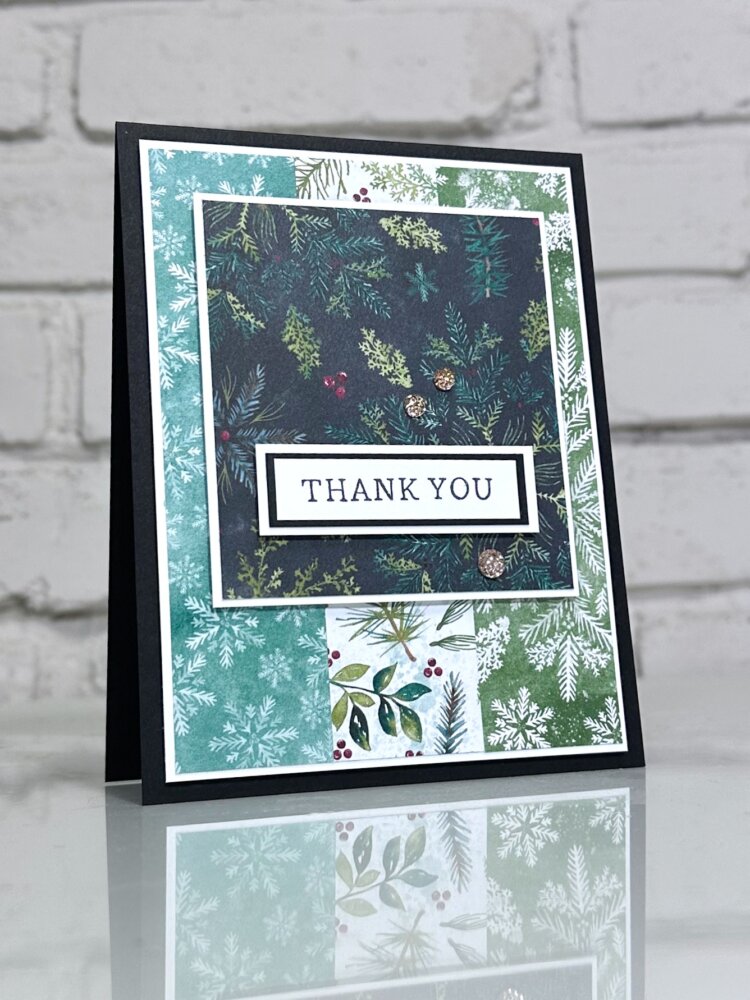 thank you cards with Elegant Pine Snowflakes Designer Series Paper, Stampin' Up, Brian King (1 of 2) thank you cards with Elegant Pine Snowflakes Designer Series Paper, Stampin' Up, Brian King (1 of 2)