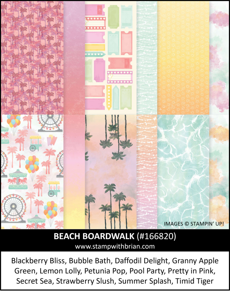 Beach Boardwalk Designer Series Paper, Stampin' Up! 166820