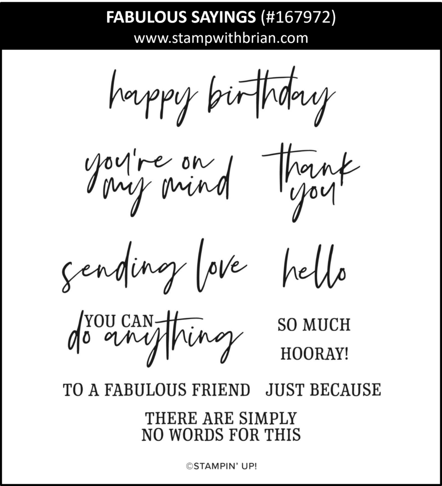 Fabulous Sayings, January 2026 Product of the Month, Stampin' Up! 167972
