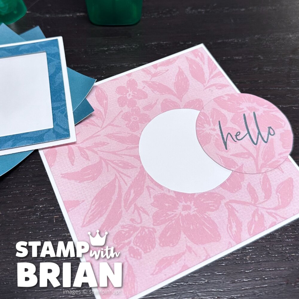 cut elements from base that's going to be covered up, Fabulous Sayings, Square Snippets Designer Series Paper, Joyful Squares Dies, Stampin' Up!, Brian King cut elements from base that's going to be covered up, Fabulous Sayings, Square Snippets Designer Series Paper, Joyful Squares Dies, Stampin' Up!, Brian King