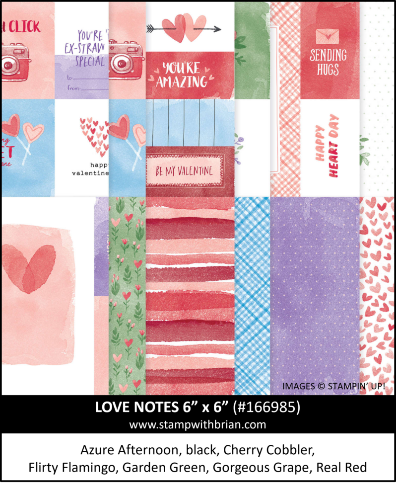 Love Notes Designer Series Paper, Stampin' Up!,166985