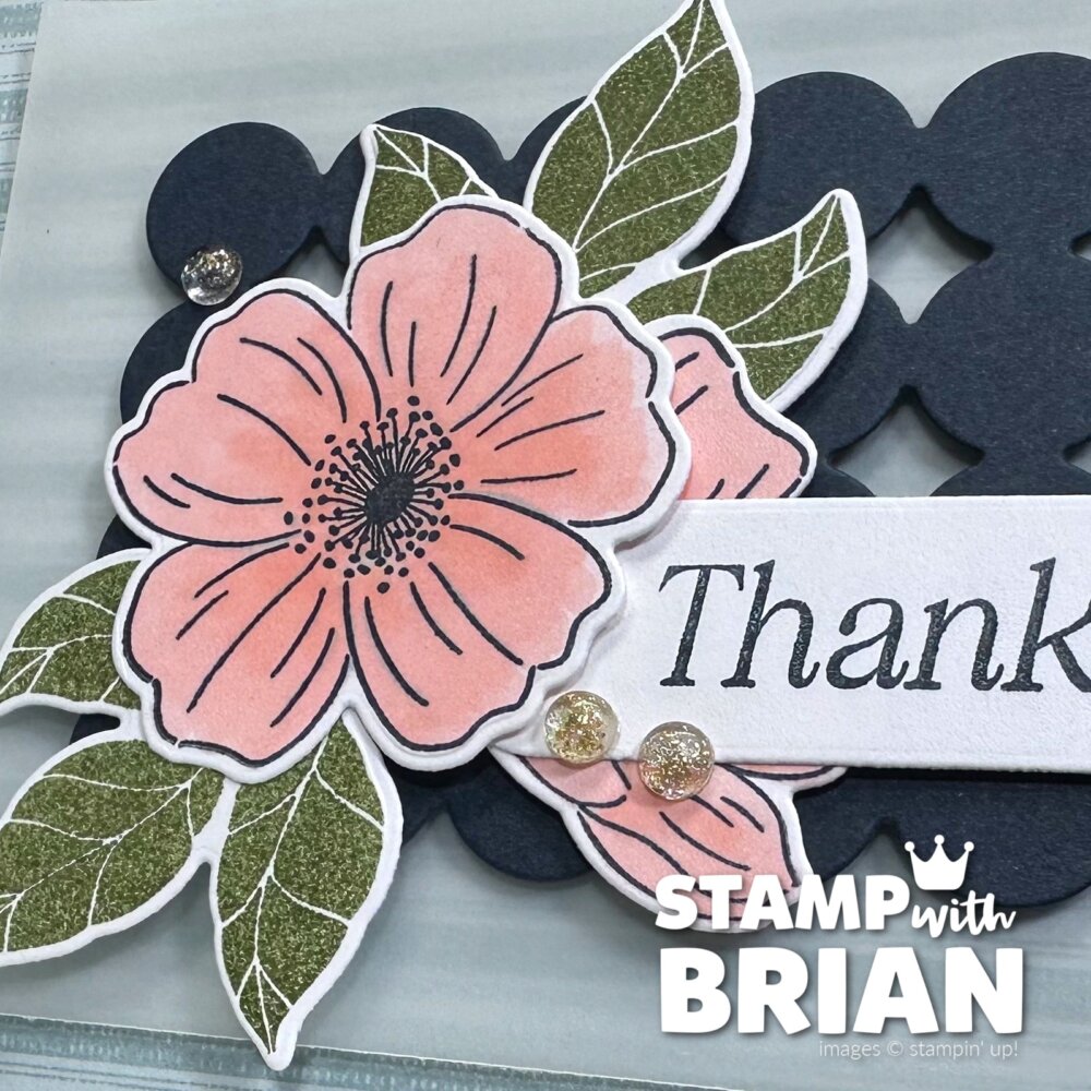 Lovely Arrangements Bundle, Lovely Blossoms Designer Series Paper, Stampin' Up!, Brian King, thank you card Lovely Arrangements Bundle, Lovely Blossoms Designer Series Paper, Stampin' Up!, Brian King, thank you card