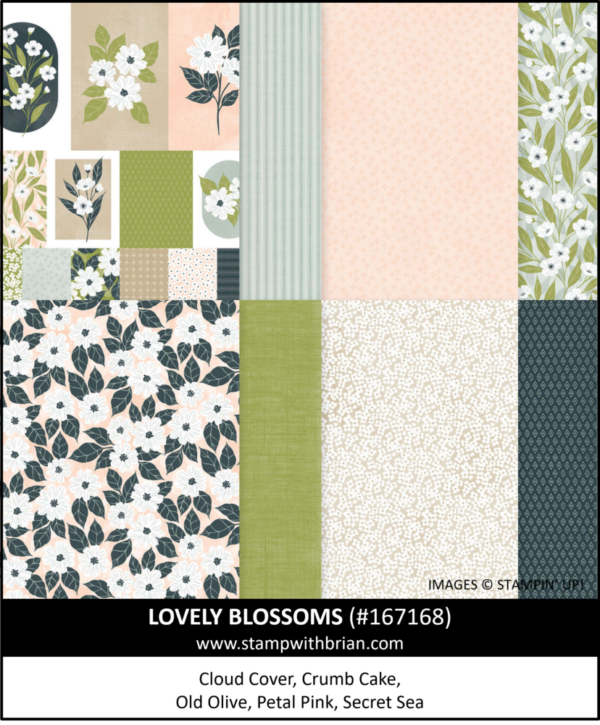 Lovely Blossoms Designer Series Paper, Stampin' Up! 167168 Lovely Blossoms Designer Series Paper, Stampin' Up! 167168