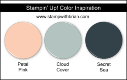 Stampin' Up! Color Inspiration - Petal Pink, Cloud Cover, Secret Sea