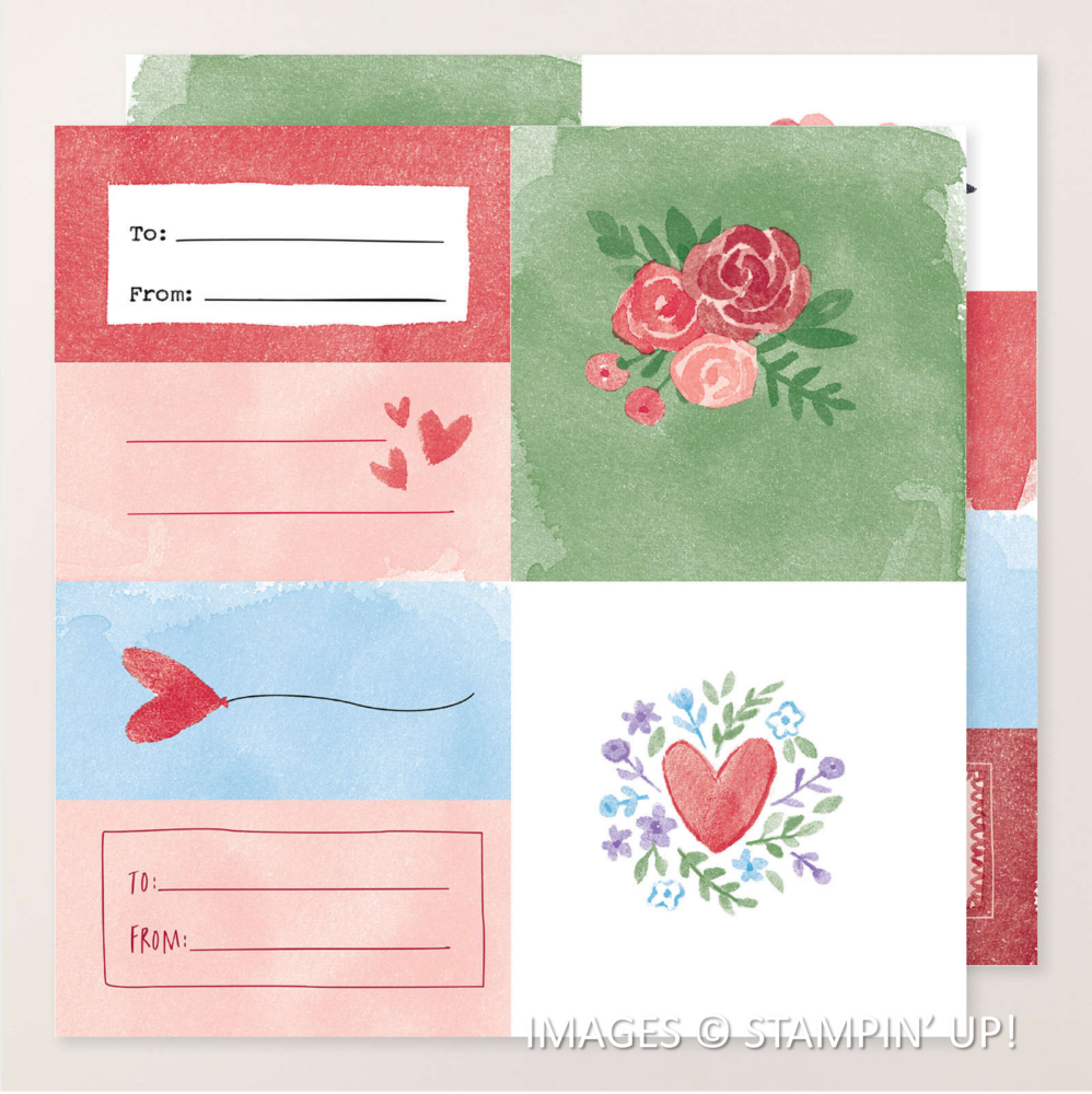 design from Love Notes Designer Series Paper, Stampin' Up! design from Love Notes Designer Series Paper, Stampin' Up!