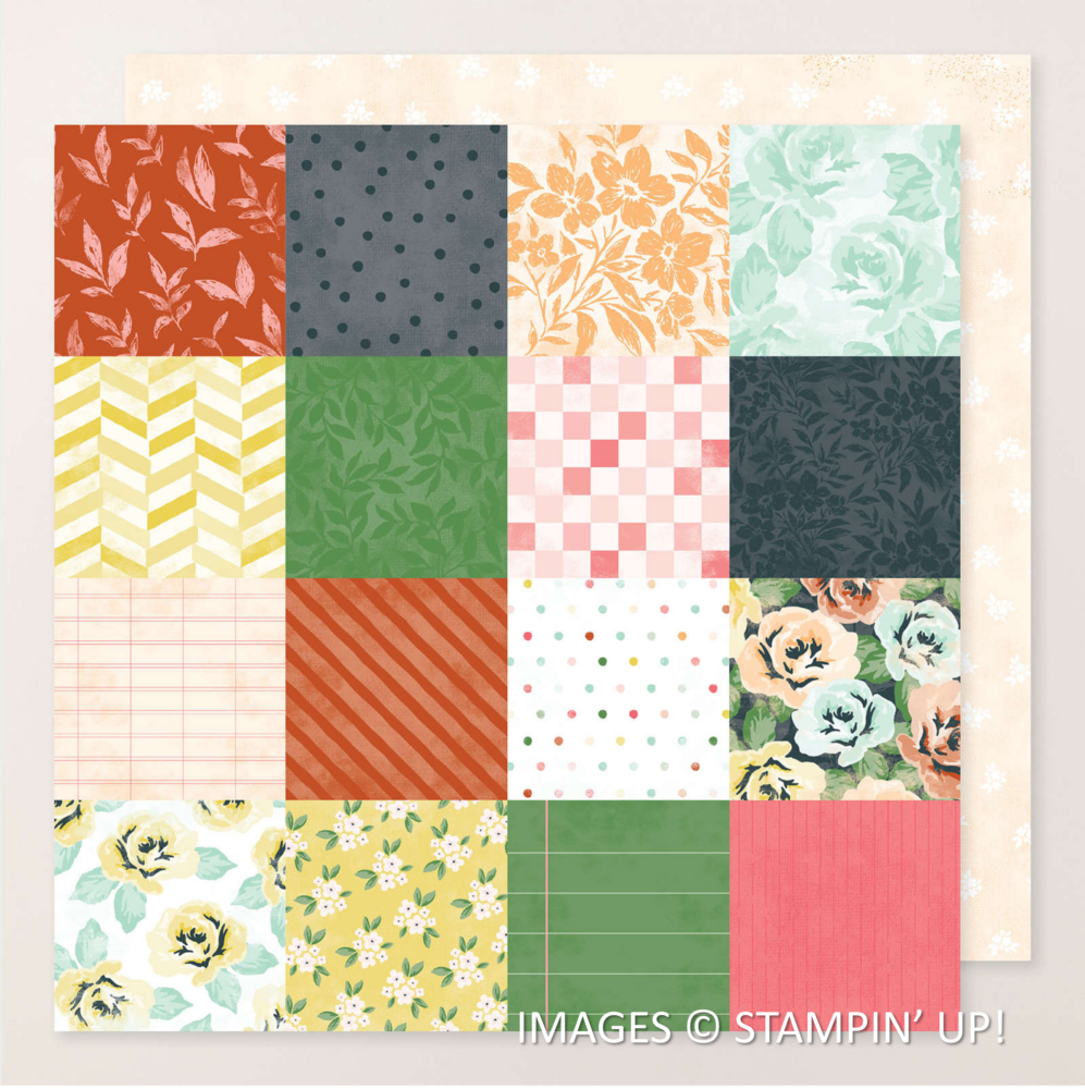 designs from Square Snippets Designer Series Paper, Stampin' Up! designs from Square Snippets Designer Series Paper, Stampin' Up!