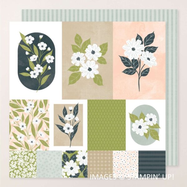 page from Lovely Blossoms Designer Series Paper, Stampin' Up! 167168 page from Lovely Blossoms Designer Series Paper, Stampin' Up! 167168