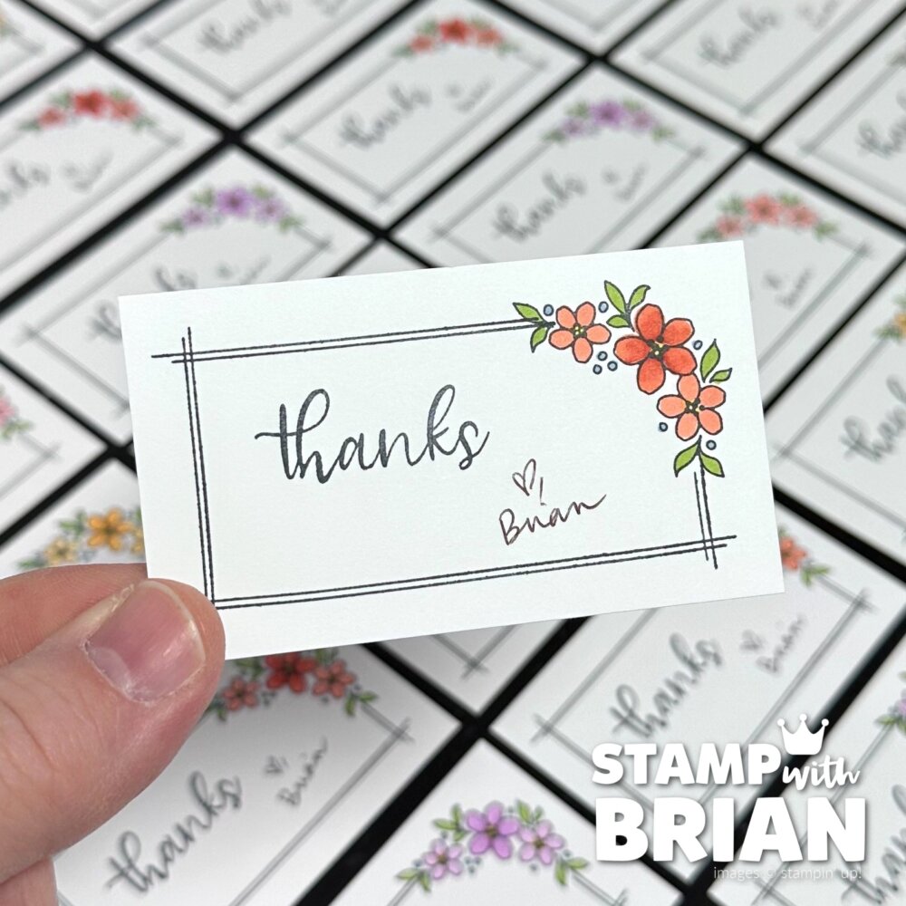 thank you tags with Addressed to You stamp set, Stampin' Up!, Brian King - Calypso Coral thank you tags with Addressed to You stamp set, Stampin' Up!, Brian King - Calypso Coral
