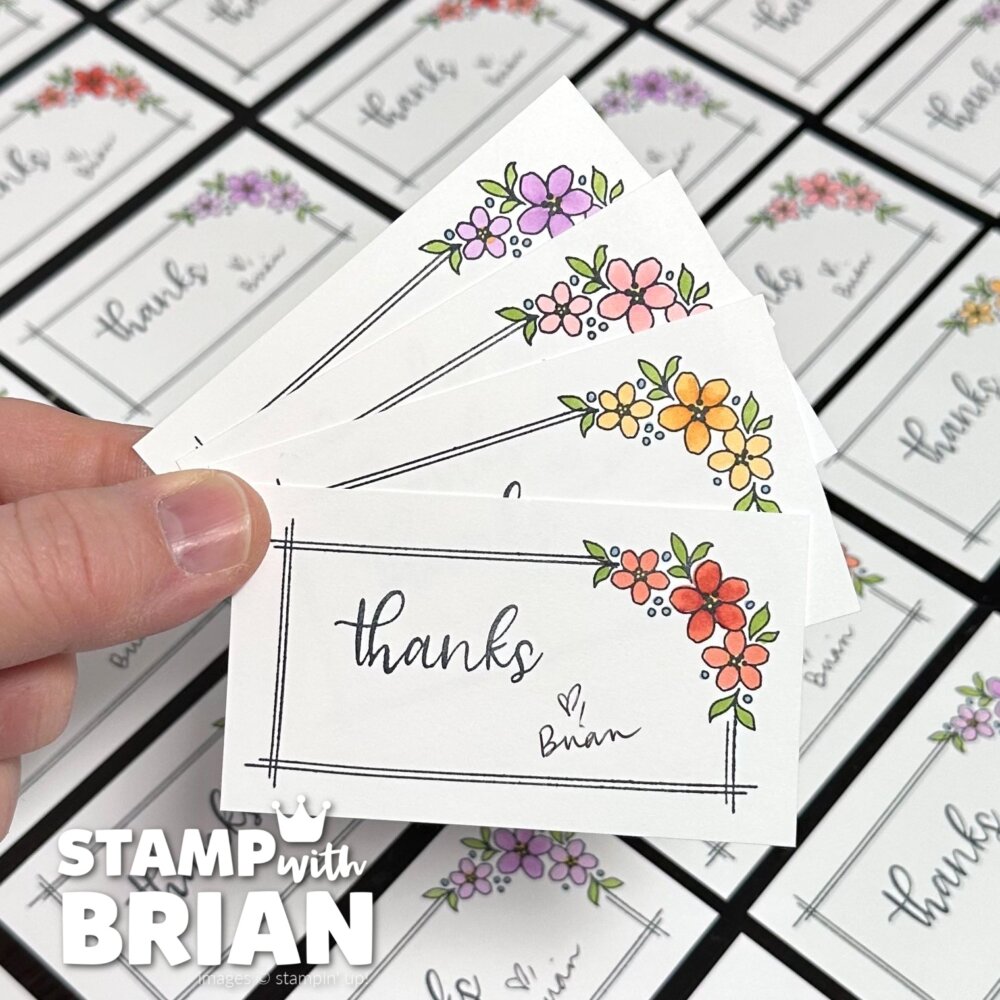 thank you tags with Addressed to You stamp set, Stampin' Up!, Brian King