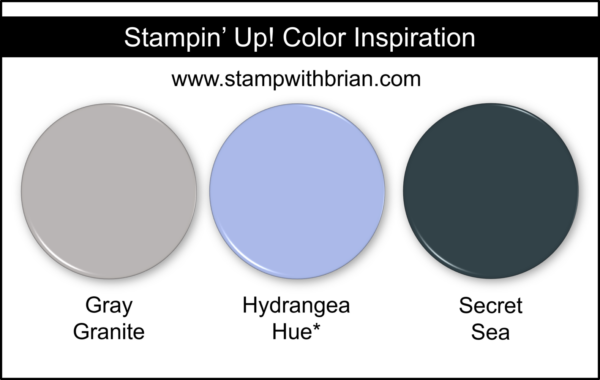 Stampin' Up! Color Inspiration - Gray Granite, Hydrangea Hue, Secret Sea
