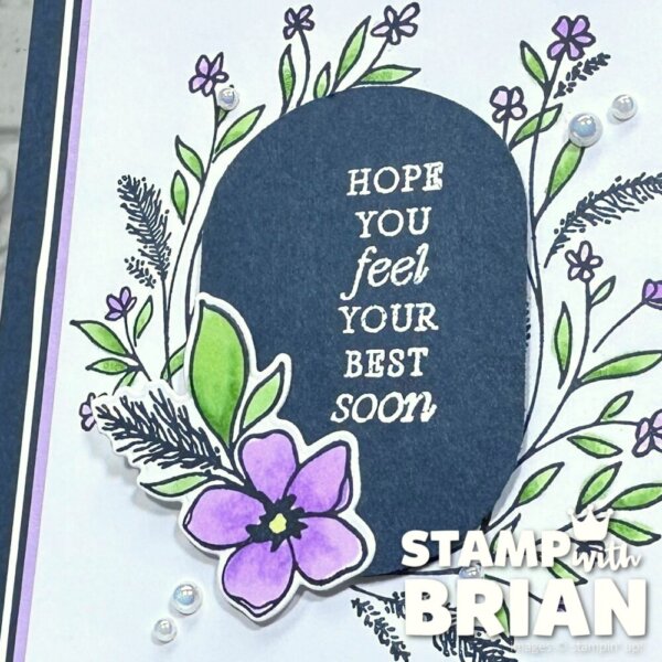 Delicate Whispers Bundle, Stampin' Up!, Brian King, Get Well Soon Card