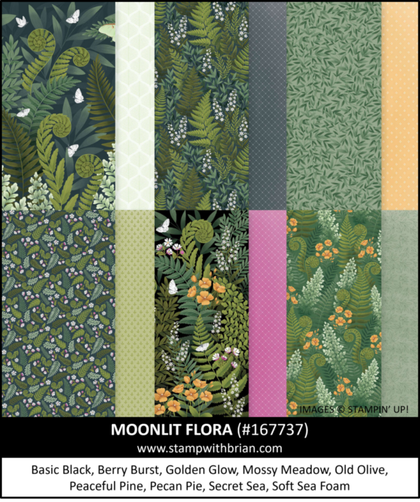 Moonlit Flora Designer Series Paper, Stampin' Up!, 167737
