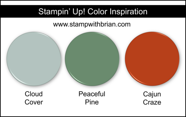 Stampin' Up! Color Inspiration - Cloud Cover, Peaceful Pine, Cajun Craze