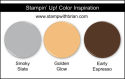 Stampin' Up! Color Inspiration - Smoky Slate, Golden Glow, Early Espresso