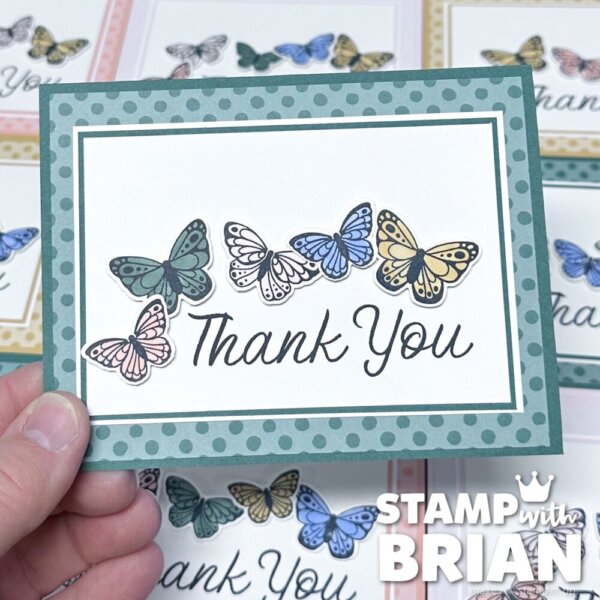 2026-2028 In Color thank you card, All Aflutter Bundle, Stampin' Up!, Brian King - Peaceful Pine