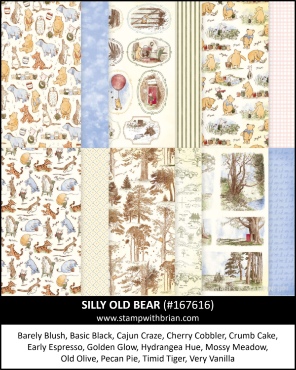 Silly Old Bear Designer Series Paper, Stampin' Up! 167616