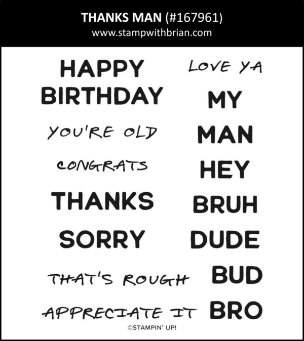 Thanks Man, Stampin' Up!, 167961