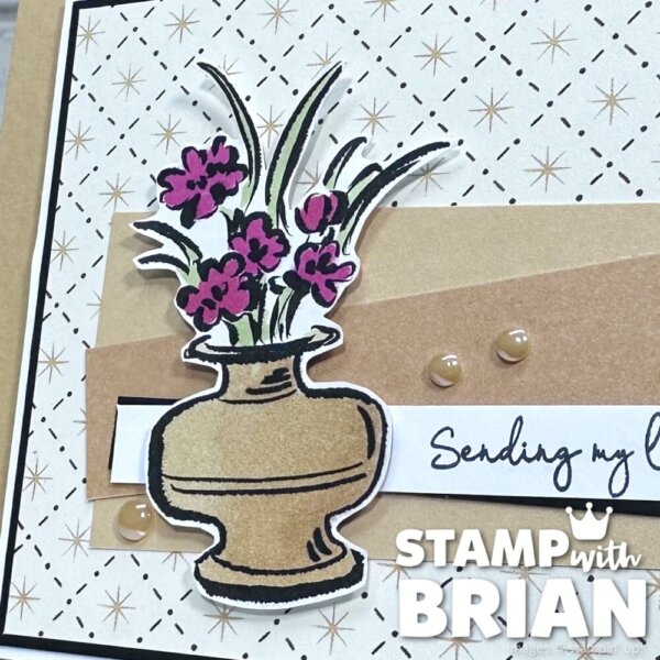 Artisan Sketched Garden, Silly Old Bear Designer Series Paper, Stampin' Up!, Brian King, sending love card