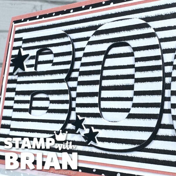 BOO with the Party Alphabet Dies, Stampin' Up!, Brian King, fun Halloween card
