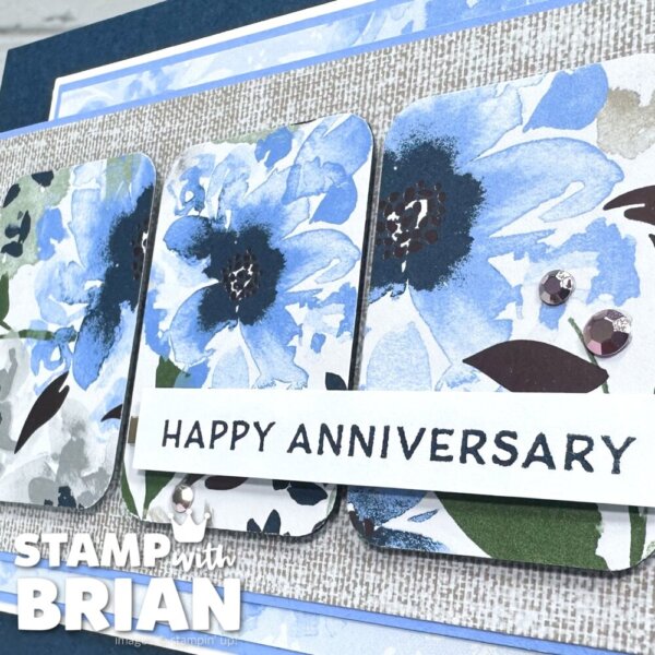Delicate Dreams Specialty Designer Series Paper, Rounded Rectangle Punch, Stampin' Up!, Brian King, Happy Anniversary card
