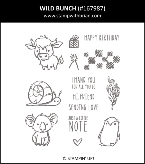 sample with June Product of the Month stamp set, Wild Bunch, Stampin' Up!