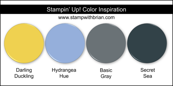 Stampin' Up! Color Inspiration - Darling Duckling, Hydrangea Hue, Basic Gray, Secret Sea Stampin' Up! Color Inspiration - Darling Duckling, Hydrangea Hue, Basic Gray, Secret Sea