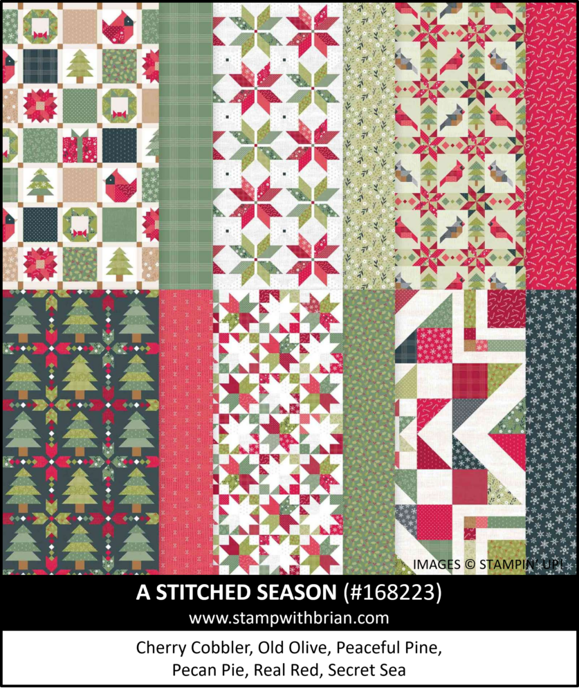A Stitched Season Designer Series Paper, Stampin' Up! 168223