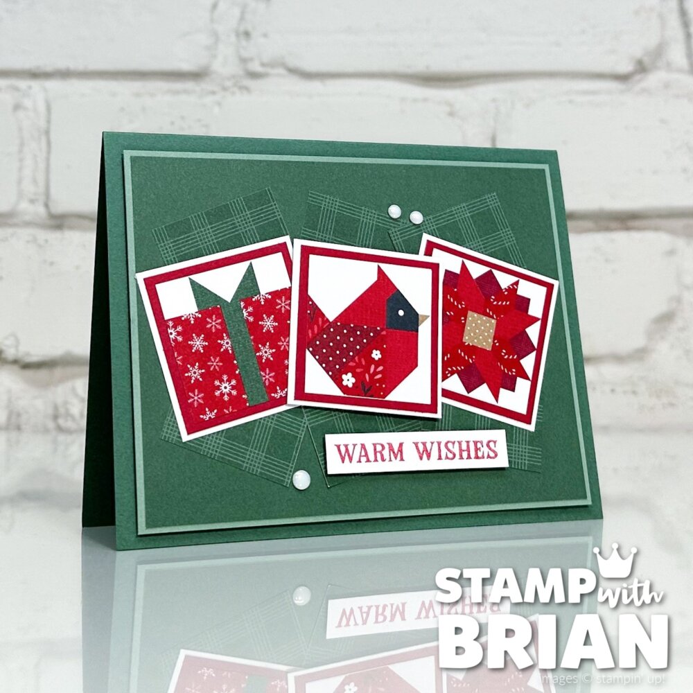 A Stitched Season Designer Series Paper, Stitched Stocking Bundle, Stampin' Up!, Brian King, Christmas card A Stitched Season Designer Series Paper, Stitched Stocking Bundle, Stampin' Up!, Brian King, Christmas card