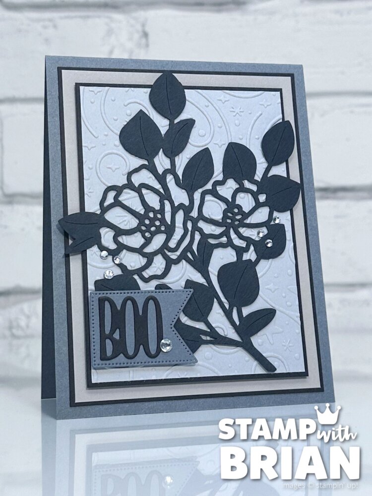 Floral Flight Accents, Web of Fun Bundle, Stampin' Up!, Brian King, Classy Halloween Card Floral Flight Accents, Web of Fun Bundle, Stampin' Up!, Brian King, Classy Halloween Card