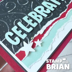 Patriotic card with Mini Alphabet Dies, Stampin' Up!, Brian King