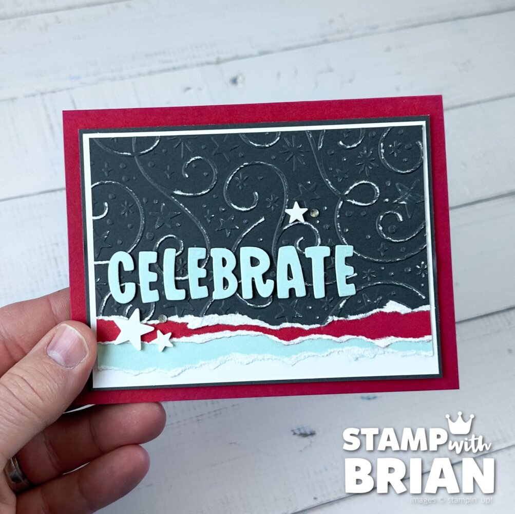 Patriotic card with Mini Alphabet Dies, Stampin' Up!, Brian King Patriotic card with Mini Alphabet Dies, Stampin' Up!, Brian King