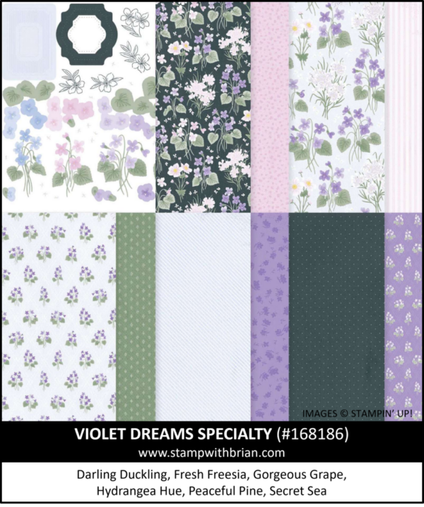 Violet Dreams Specialty Designer Series Paper, Stampin' Up! 168186 Violet Dreams Specialty Designer Series Paper, Stampin' Up! 168186