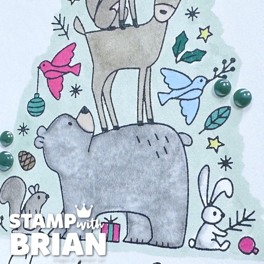 Woodland Wishes, Stampin' Up!, Brian King, fun Christmas card Woodland Wishes, Stampin' Up!, Brian King, fun Christmas card