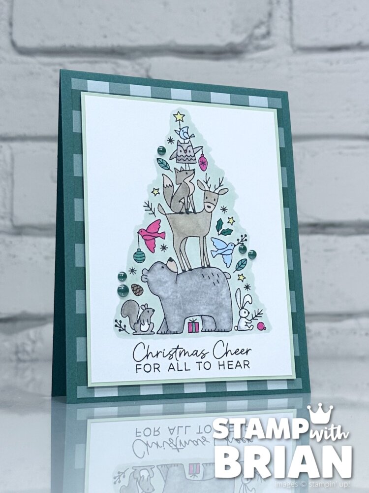 Woodland Wishes, Stampin' Up!, Brian King, fun Christmas card Woodland Wishes, Stampin' Up!, Brian King, fun Christmas card